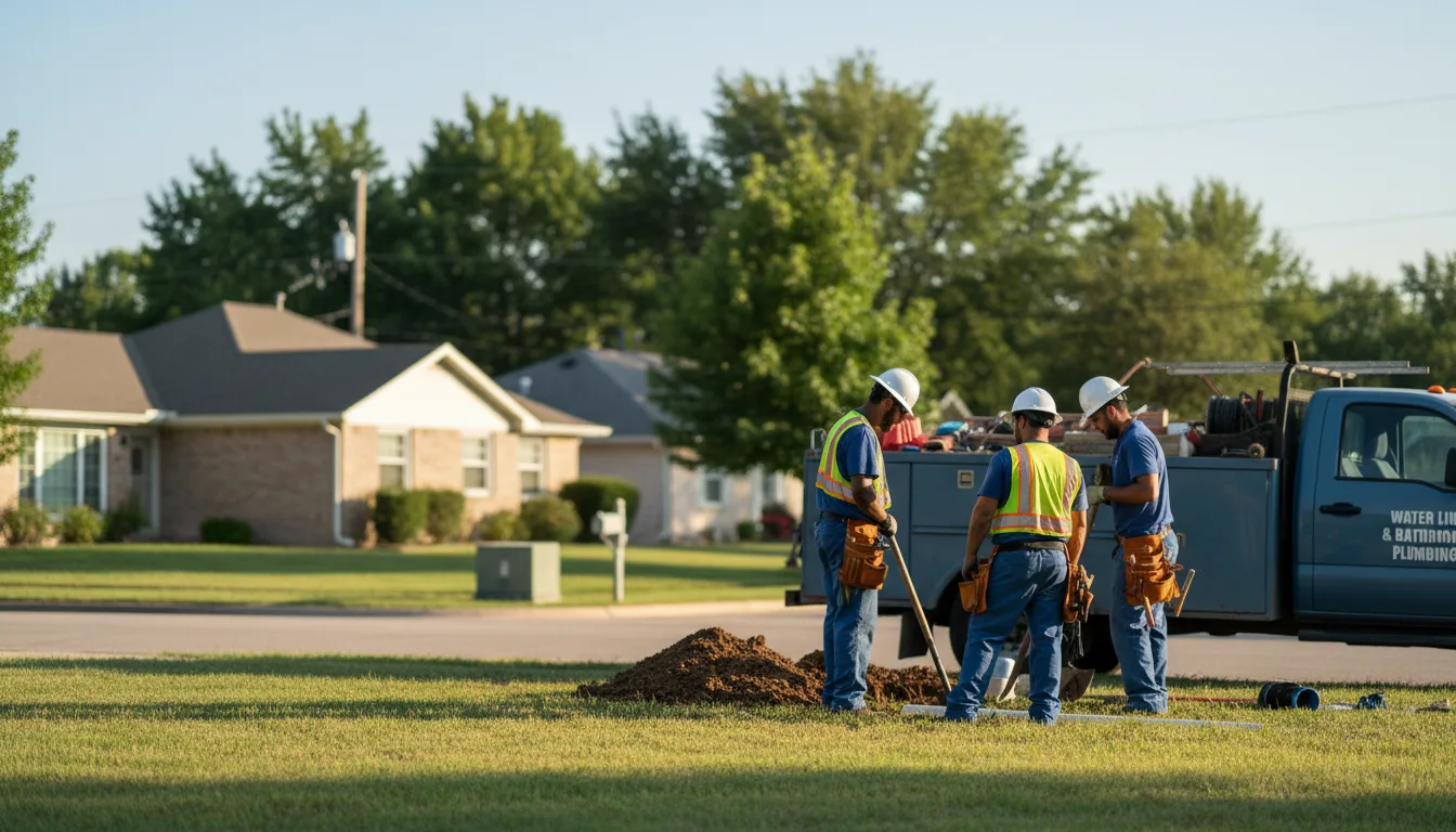 Residential water line and bathroom plumbing service in Kiester, MN